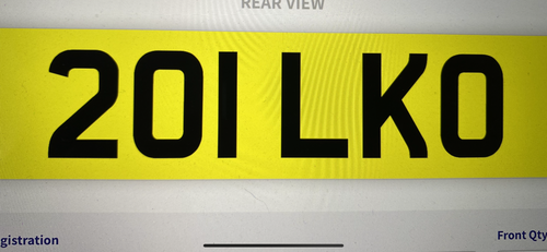 Picture of 201 LKO REG NUMBER ON RETENTION CERT READY TO TRANSFER