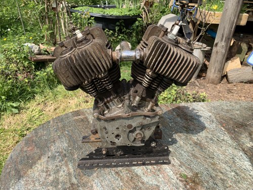 Vintage 1929 AJS m2 v twin engine For Sale