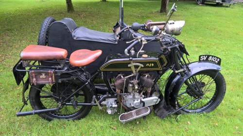 1921 AJS Model D and sidecar SOLD