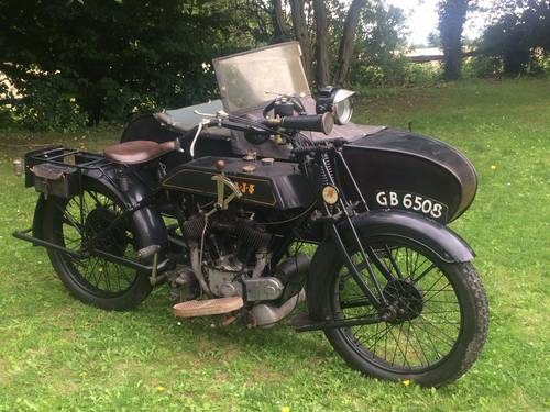 1924 AJS V-twin combination For Sale