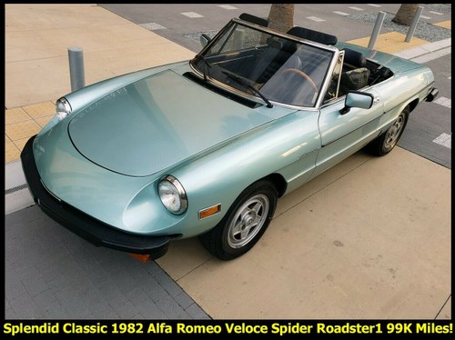 1982 Alfa Romeo Veloce Spider Azzurro Celeste Metallic $12.9 For Sale