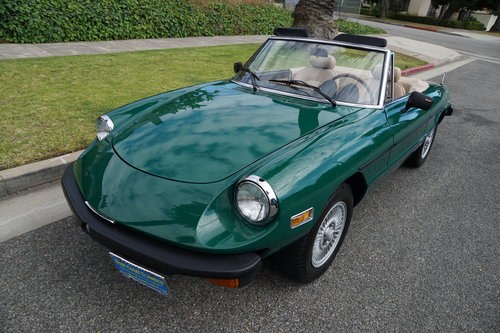 1978 Alfa Romeo Veloce Spider Convertible with 32K orig mile SOLD