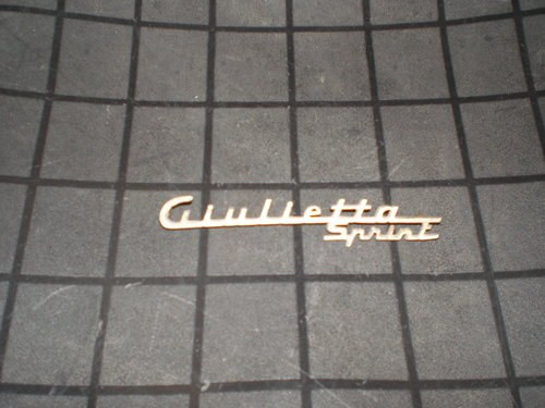 1959 Giulietta Sprint emblem In vendita