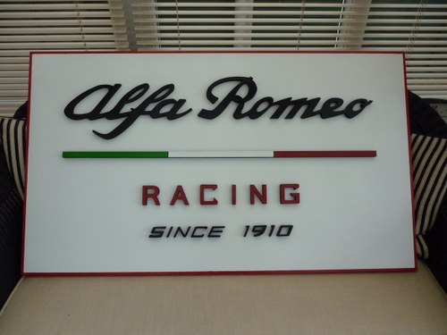 Alfa Romeo Racing Sign. For Sale