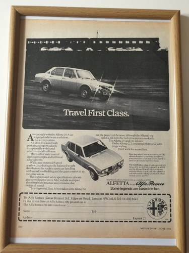 Original 1976 Alfetta Advert SOLD