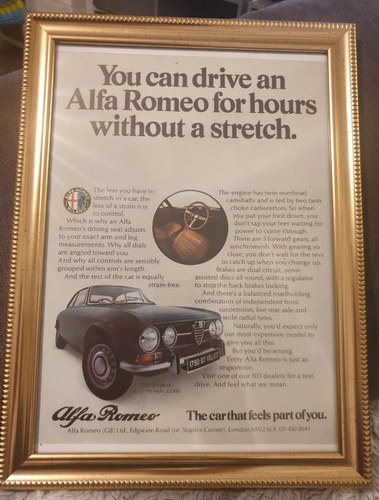 Original 1971 Alfa 1750 GT Veloce Advert In vendita