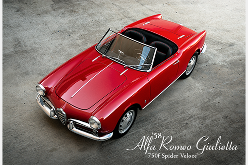 1958 Alfa Romero Giulietta 750F Veloce Spider XMas Red $129  In vendita