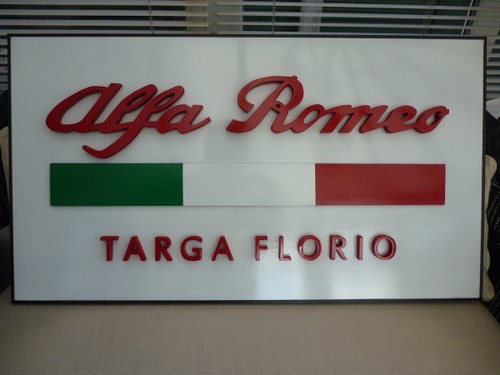 Alfa Romeo Targa Florio 3D Sign In vendita
