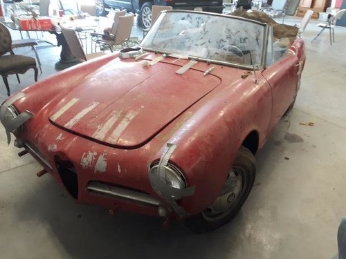 1961 For sale Alfa Giulietta Spider project and parts. Chassis nu VENDUTO