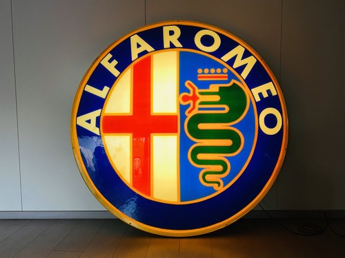 1985 Alfa Romeo Illuminated Sign EXTRALARGE For Sale