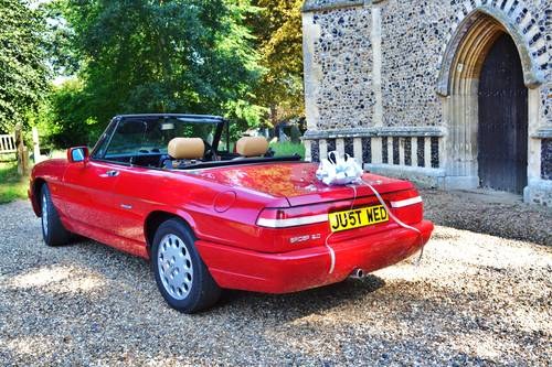 1990 Self Drive Alfa Romeo Spider Great Wedding Car In Suffolk For Hire