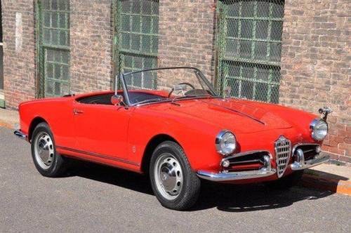 1960 Alfa Romeo Giulietta Veloce Spider = 1300cc  Red $102.5 For Sale