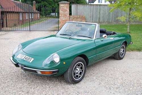 1976 Alfa Romeo Spider Veloce, History, Low owners/mileage, VGC SOLD