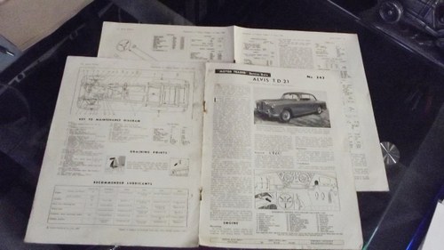 1963 ALVIS TD21 TEST REPORT AND AUTOCAR ADVERT In vendita