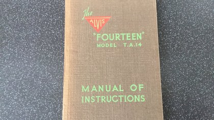 Alvis TA14 original handbook