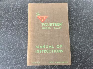 Alvis TA14 original handbook