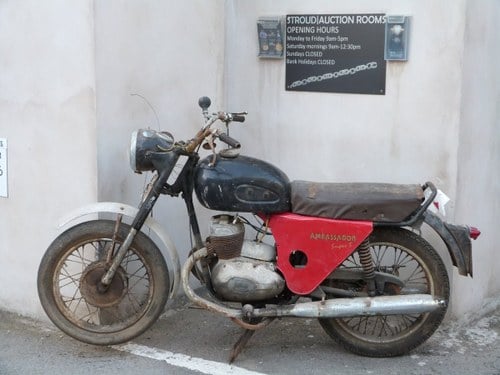 1960 Ambassador 250cc Villiers Twin motorcycle Barnfind For Sale by Auction