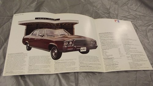 amc ambassador sloon and estate 1970s sales brochure For Sale