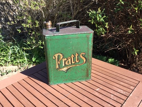 Original PRATTS petrol can date stamped 1929 For Sale