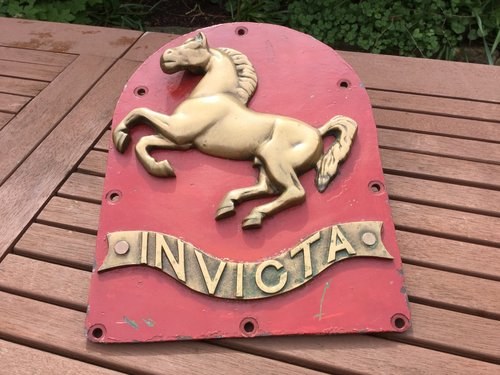 1940 Aveling barford invicta road roller name plate For Sale