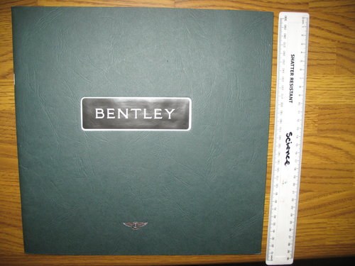 Bentley Brochure (Original) for 'Continental', etc VENDUTO