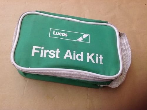 Lucas Fist Aid Kit 1980's For Sale