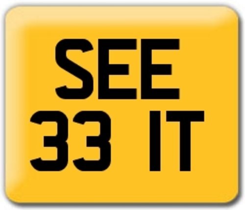SEE 33 1T private plate  For Sale
