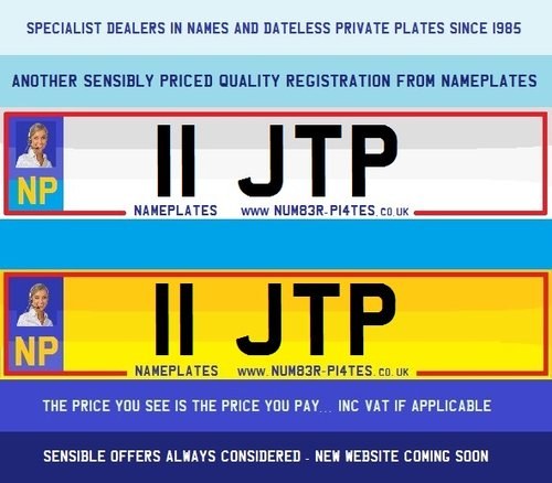 JGL 289 - Dateless Private Plate for SALE For Sale