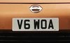 V6 WOA cherished number plate on retention For Sale