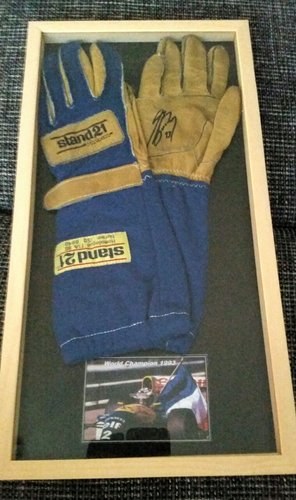 1993 Alain Prost Potugal GP race used podium glove For Sale