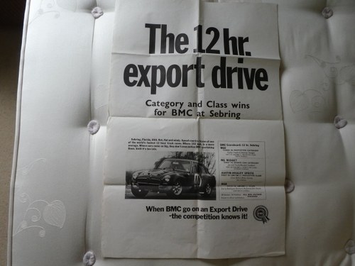 1967 Original MGC Sebring Poster  In vendita