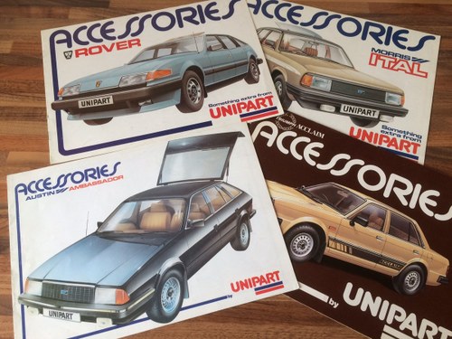 Unipart Austin, Morris, Triumph, Rover brochures. VENDUTO