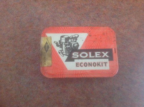 SOLEX  carburettor kit in original tin.  VENDUTO