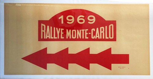 1969 Rallye Monte-Carlo Direction Poster VENDUTO