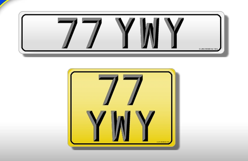 77 YWY Dateless 5 digit 2x3 Cherished Reg Number For Sale