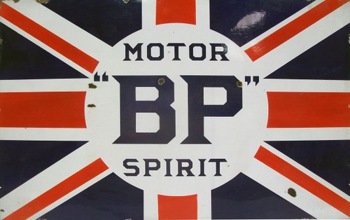 large BP motor spirit enamel sign For Sale by Auction