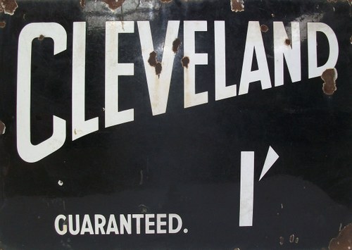 large cleveland oil enamel sign For Sale by Auction