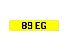 Number plate "89 EG" For Sale