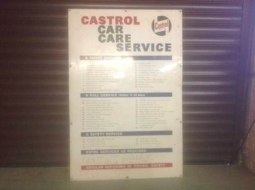CASTROL1960's garage wall sign VENDUTO