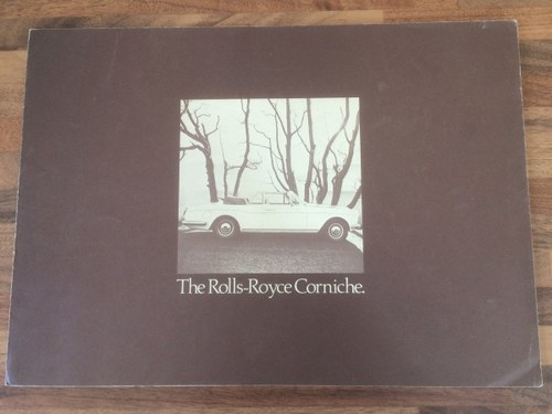 Rolls Royce Corniche sales brochure Original  VENDUTO