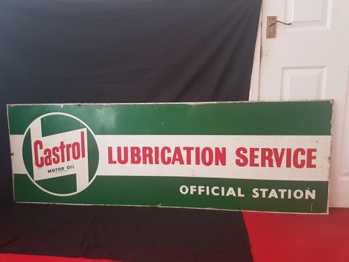 Huge Castrol Lubrication Sign ,Cowling Sign, In vendita