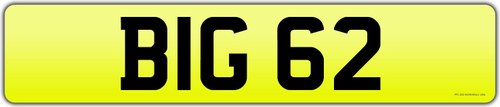 BIG 62 dateless plate For Sale
