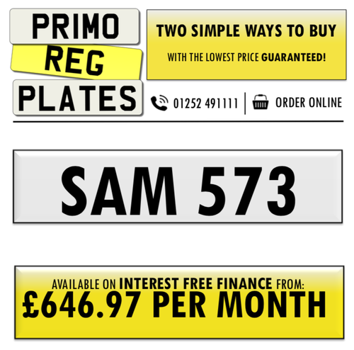 SAM 573 - PERSONALISED REGISTRATION  In vendita