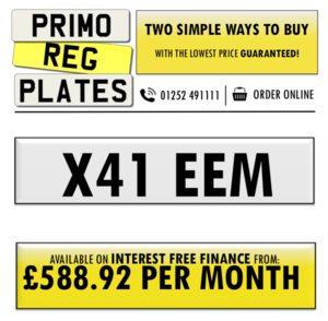 X41 EEM - PERSONALISED NUMBER PLATE For Sale