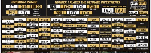 1900 Amazing selection of selection of number plates flash sale For Sale