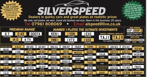 1900 Best selection of hand picked investment number plates For Sale