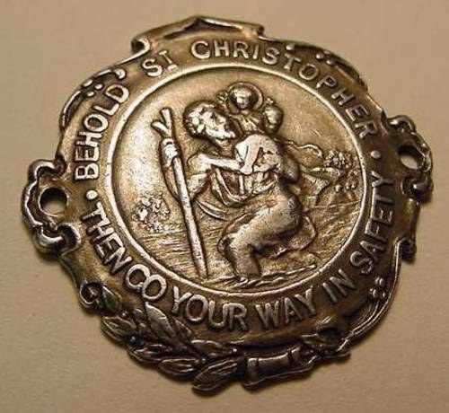 1938 st christopher car dash board plaque SOLD