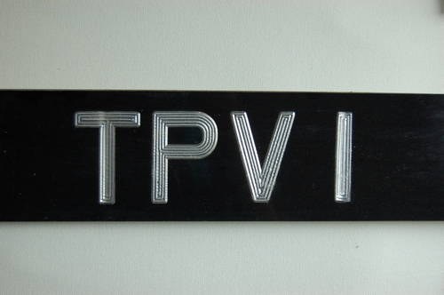 Registration Number TPV 1 In vendita