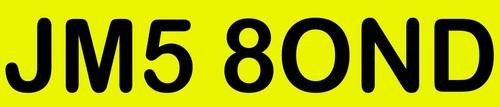 007 James Bond number plate JM5 8OND - JMS 8OND For Sale