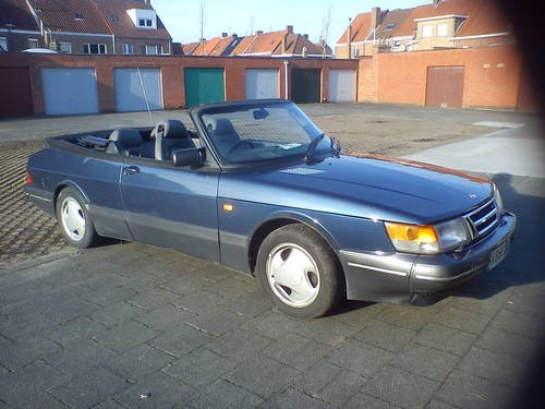 1992 Saab 900 Turbo16v classic convertible Le Mans blue SOLD